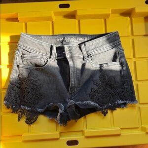 American Eagle Outfitters Women's Dark Gray Jean Shorts